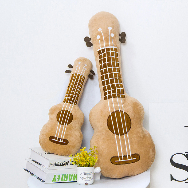 Simulated 3D guitar doll plush toy musical instrument ukulele pillow cushion doll children's birthday gift for women
