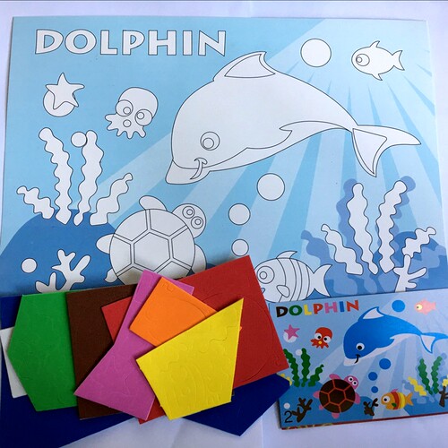 入门DIY大号粘贴画 立体手工益智玩具创意小礼品幼儿园礼物奖励 - 图2
