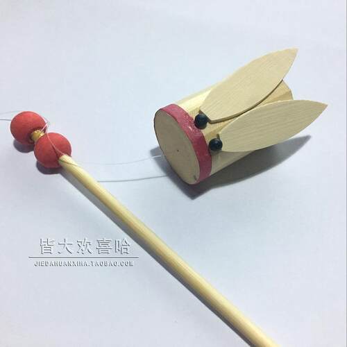 80后经典怀旧玩具 竹筒知了响蝉 纯手工竹制摇嘎嘎蛤蟆鼓传统特色 - 图3