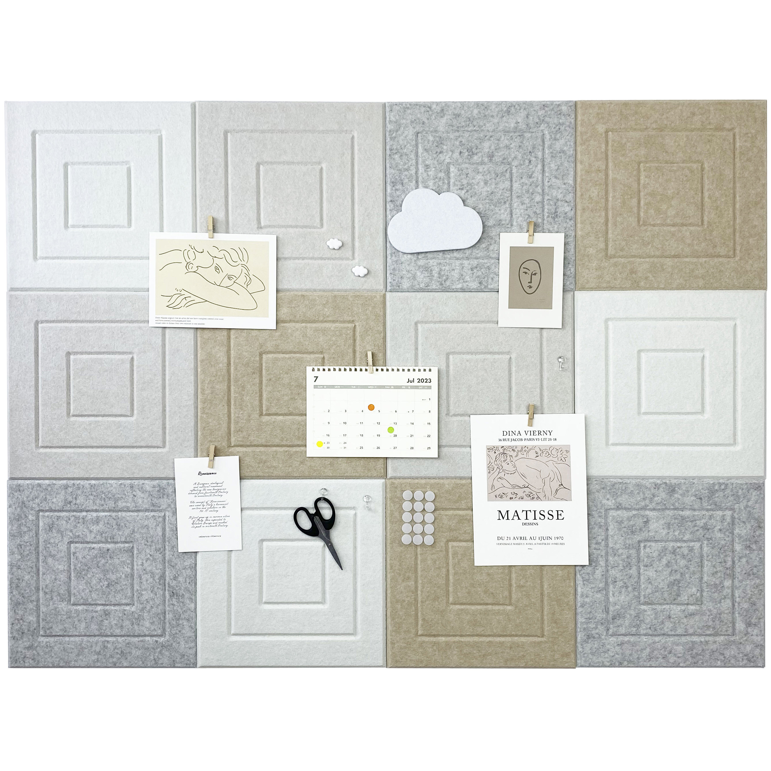 回形纹毛毡板留言板照片墙装饰北欧风格背景墙贴软木板公告记事板,淘宝优惠券,粉丝福利购,淘宝优惠卷