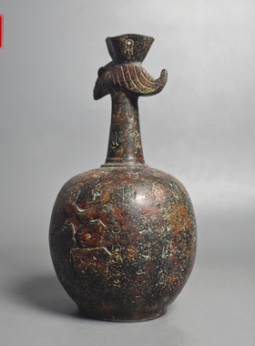 青铜器仿古龙纹福瓶龙壶掷壶