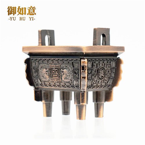 仿古青铜器摆件盛鼎迷你小香炉线香炉香插家居装饰工艺品龙鼎薰炉 - 图1
