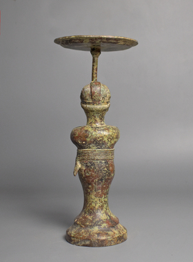 仿古青铜器宫女灯台侍女灯