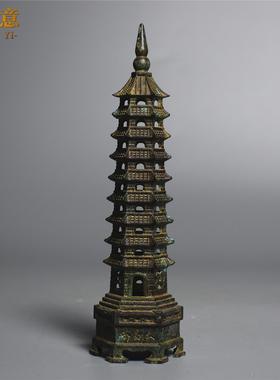 仿古青铜器七层文昌塔摆件