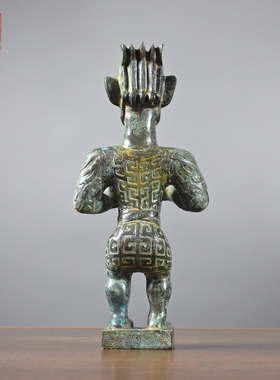 青铜器武士俑大力士仿古神人像