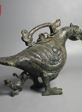 太原仿古青铜器春秋赵卿鸟尊晋国晚期盛酒器中式博物馆展览艺术品