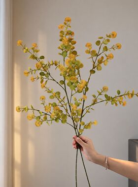 仿真秋色搭配花材大枝枫叶秋色假花装饰客厅餐桌花艺塑料插花干花