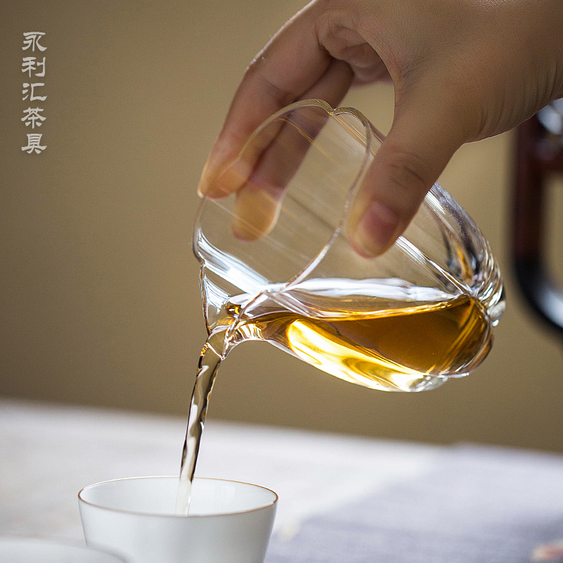 永利汇 玻璃公道杯分茶器茶漏一体公杯茶海功道特色精致日式茶具 - 图1