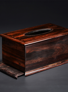 老挝纸巾盒交趾黄檀餐厅工艺礼品