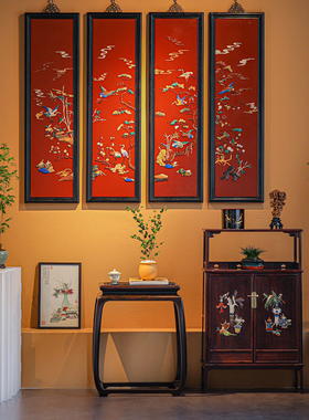 贡匠大漆挂屏中堂工艺品摆件