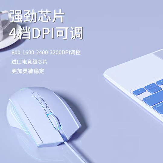 Wired mouse quiet game e -sports special mechanical notebook desktop computer USB general office band -side keys