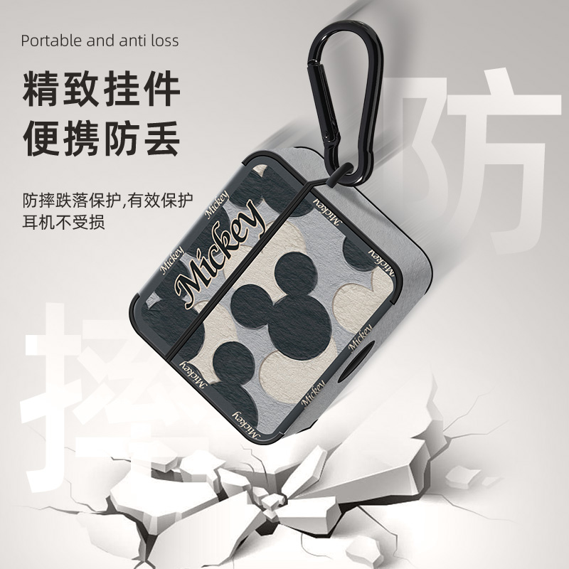 米奇爱心适用airpodspro2保护套airpods苹果耳机壳创意airpods2无线蓝牙可爱硅胶podspro二代三airpods3盒 - 图1