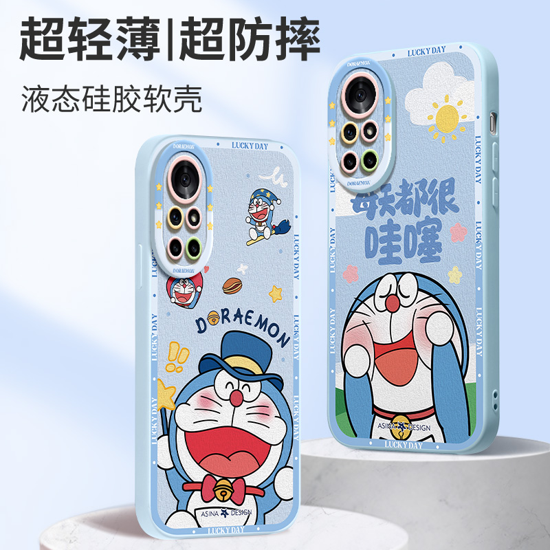 魔法叮当猫适用华为nova8手机壳11液态硅胶nova9pro保护套可爱卡通10全包防摔7se高级感6女款nove5i网红新款 - 图1