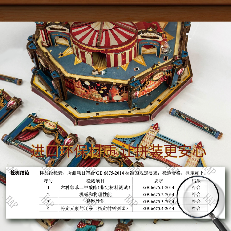世纪摩天轮3D立体拼装模型创意玩具立体拼图积木手工礼物装饰摆件 - 图1