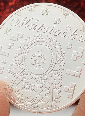 雪人镀金哈尔滨纪念章币金币