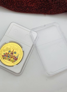 裸币40mm纪念章鉴定盒保护壳定位硬币 保护盒30mm金币27mm纪念币