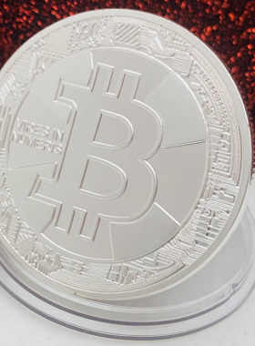 美国实物比特纪念章bitcoin镀银硬币 随手小饰品礼物工艺纪念币