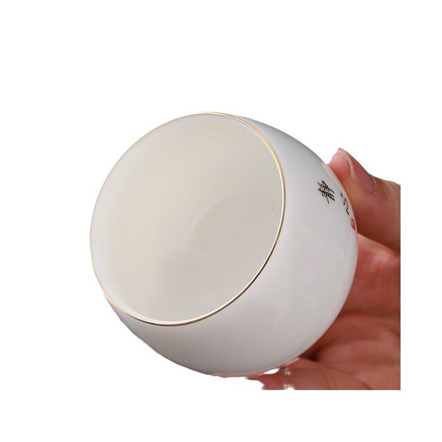 Suet-fat-fat jade porcelain ຈອກຊາສ່ວນຕົວຂອງເຈົ້າຂອງ