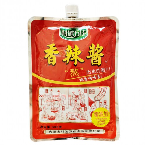 5袋包邮科沁万佳香辣酱300g吸嘴袋装卜留克东北黄香其豆瓣酱大酱 - 图3