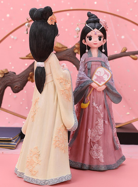 格格汉服娃娃复古风创意礼品摆饰