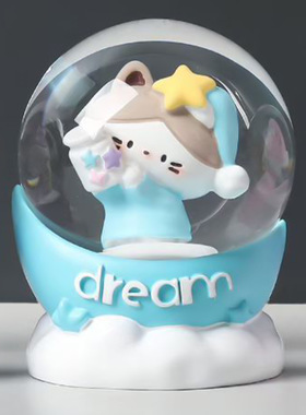 网红热卖桌面摆件猫咪水晶球