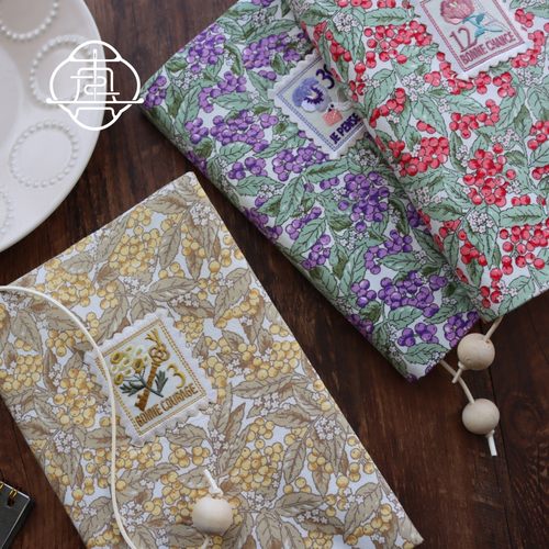 真我 果子信笺。复古文艺手工布书衣 手账本 A5A6手帐封套笔记本 - 图0