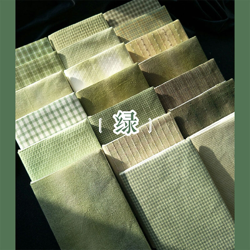 真我 绿。格子手工布书衣 盐系手帐本 记事本 复古手账 封套定制,淘宝优惠券,粉丝福利购,淘宝优惠卷