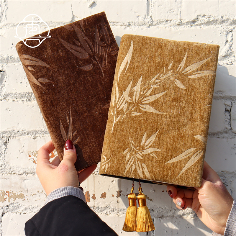 真我 灵光古竹 复古绒国风新中式手账本布书衣A5A6日记送走心礼物 - 图2