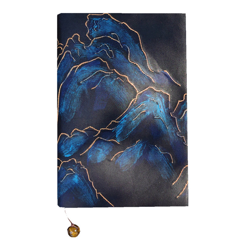 真我 青山菩提 非遗香云纱真丝手工布书衣套装A5A6手帐本记事本套 - 图3