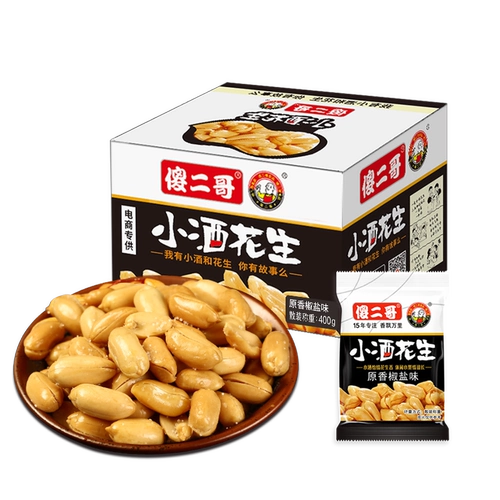 傻二哥 Little Going 400G Stewls, Sweet Slim Slim Snacks, закуски, жаркие, жаркие, острые арахисовые рис