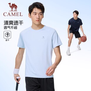骆驼正品运动速干短袖夏季新款宽松T恤