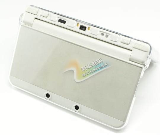 NEW Xiaosan NEW 3DS protective case set accessories transparent PC crystal hard shell one-piece anti-loosening shaft