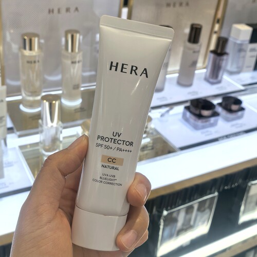 韩国赫拉HERA赫妍清爽防晒霜cc霜隔离二合一SPF50+PA++++防水不腻 - 图1