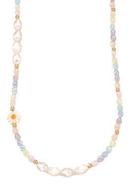 正品engbrox宋雨琦珍珠雏菊项链