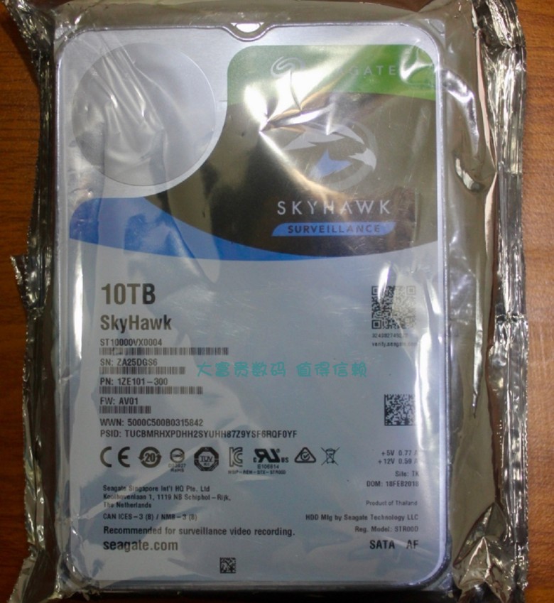 全新Seagate/希捷ST10000VX0004 监控器材SATA 硬盘3.5寸原装10TB - 图0