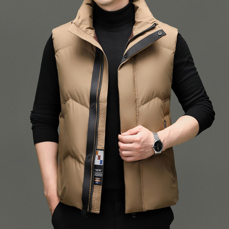中青年羽绒马甲男加厚2025秋冬新款外穿保暖白鸭绒坎肩羽绒马甲,淘宝优惠券,粉丝福利购,淘宝优惠卷