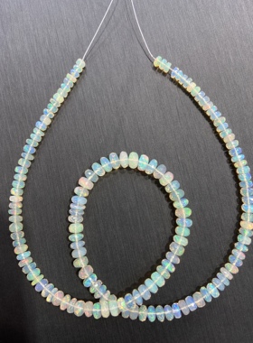 65克拉天然刻面彩欧泊塔链项链火欧泊荧光感十足锁骨项链