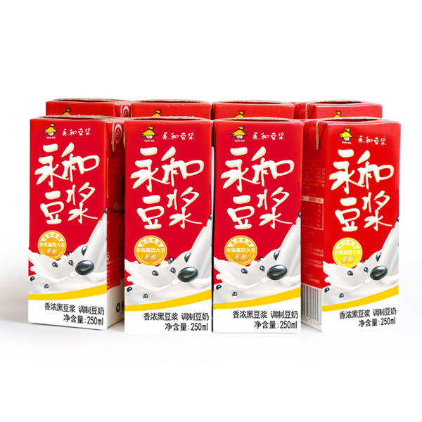 永和豆浆液体原味豆浆250ml*8盒