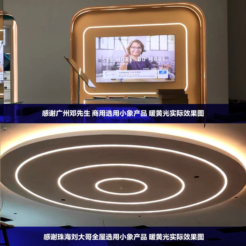 嵌入式硅胶灯带LED霓虹灯24V低压12线形灯条柔性软胶灯槽户外防水 - 图0