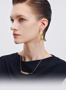 daartemis达弥穗系列一支麦穗浮雕造型颈链轻奢气质女款细项链女