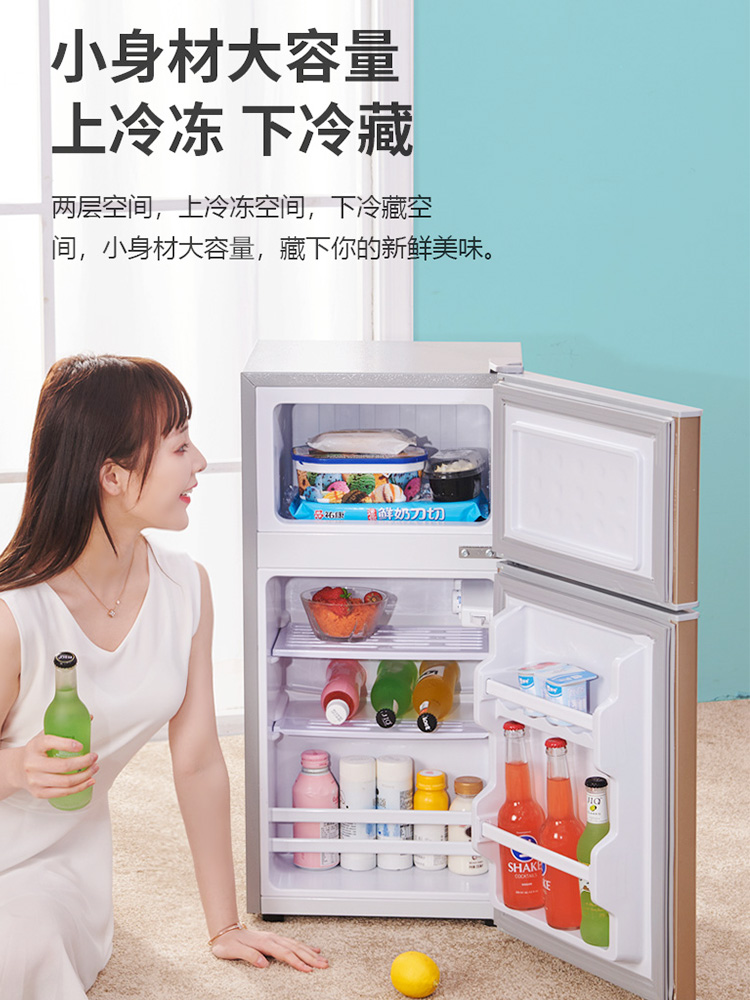 志高冰箱家用小型双门冷藏冷冻单人迷你宿舍出租房双开门节能省电 志高冰箱家用小型双门冷藏冷冻单人迷你宿舍出租房双开门节能省电