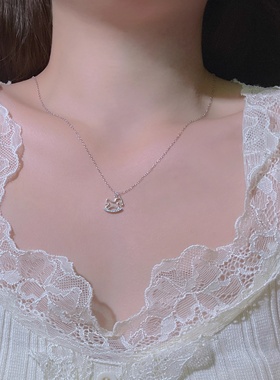 小木马项链纯银S999萌趣锁骨链