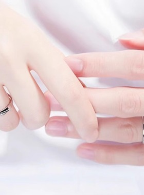 恋爱频率情侣对戒纯银莫比乌斯