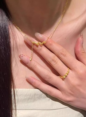 星铃蛇形流苏项链纯银蛇年锁骨链