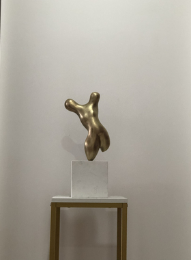 欧洲名作中古黄铜雕塑艺术品躯干极简抽象达达主义风格装饰摆件