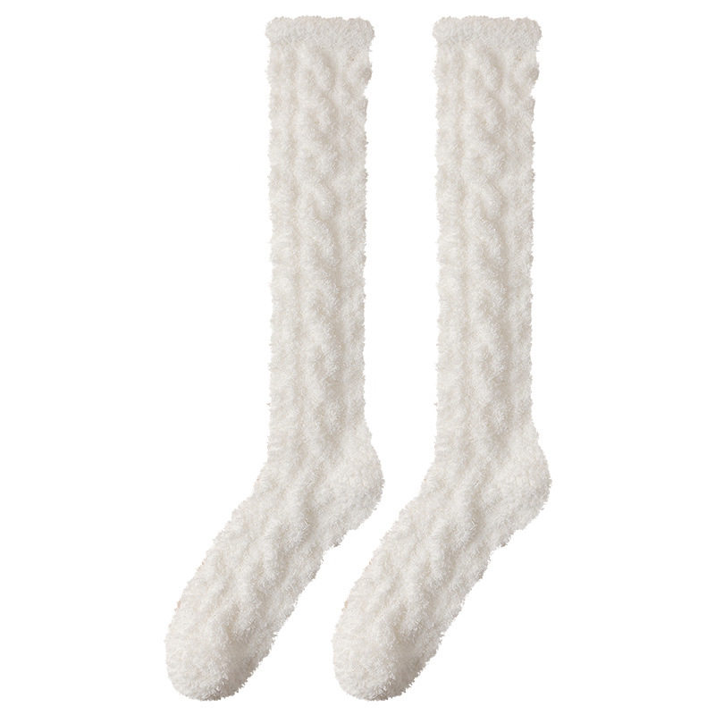 厚袜子女冬季加绒保暖居家睡觉堆堆睡眠袜冬天加厚月子小腿地板袜,淘宝优惠券,粉丝福利购,淘宝优惠卷