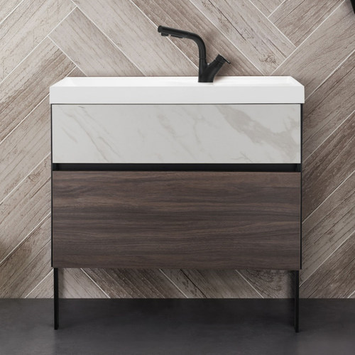 门店同款摩恩浴室柜组合德纳系列70/85CM卫生间落地洗漱柜洗脸柜 - 图0