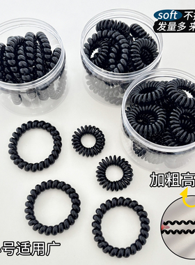 黑色电话线发圈女2026新款高弹力