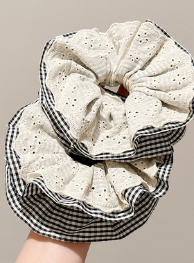 蕾丝花边大肠发圈女2025新款高级