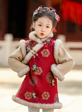 新年儿童醒狮发夹小女孩汉服发饰